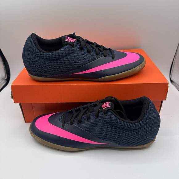 Nike Mercurial X IC Shoes Mens 12 Navy/Pink Blast‎ Indoor Soccer Turf 725244-446